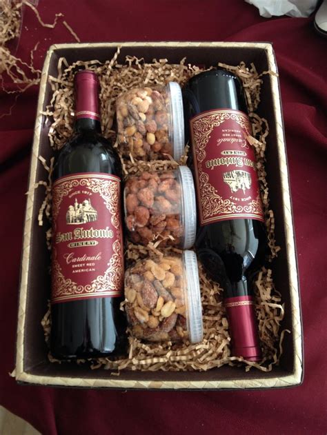 Wine Gift Basket. Nuts are a good idea to add to the wine basket | Cool stuff | Diy gift baskets ...