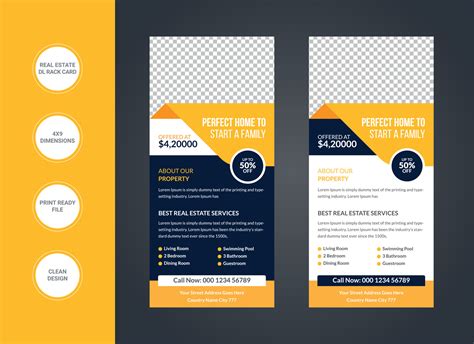 Real Estate Rack Card Template Design 13149512 Vector Art at Vecteezy