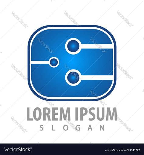 Logo concept design rounded square symbol graphic Vector Image