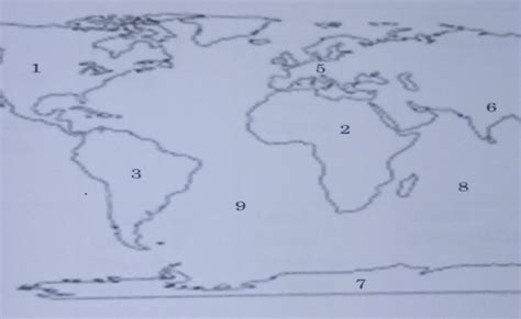 gamit ang mapa sa ibaba tukuyin ang mga kontinente at karagatan ng ...