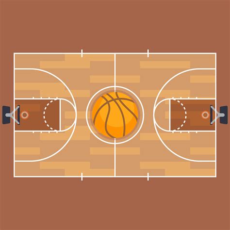 Basketball and basketball court floor plan. 183849 Vector Art at Vecteezy