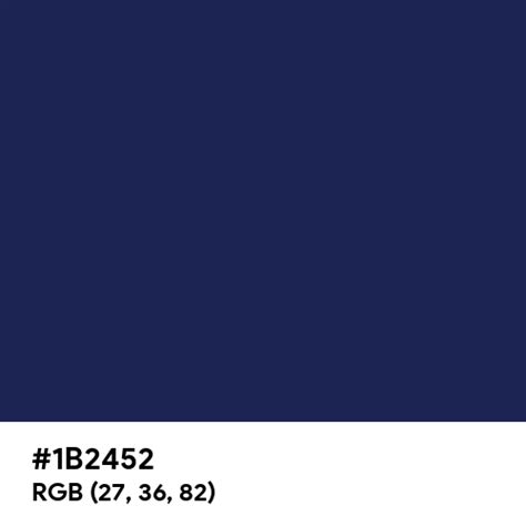 Midnight Navy color hex code is #1B2452