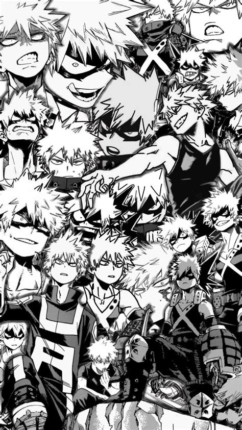 Bakugou Black And White Wallpaper in 2021 | Cute anime wallpaper, Anime ...