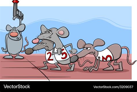 Rat race cartoon Royalty Free Vector Image - VectorStock