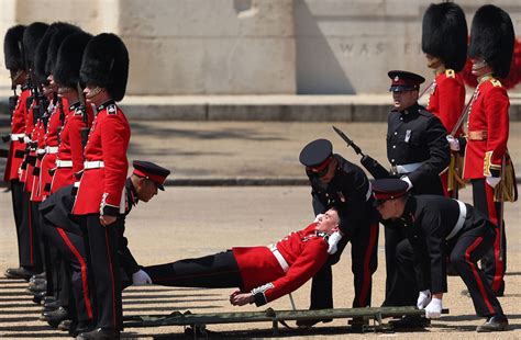 Royal Guards Swoon in Heat Practicing for King Charles III's Birthday ...