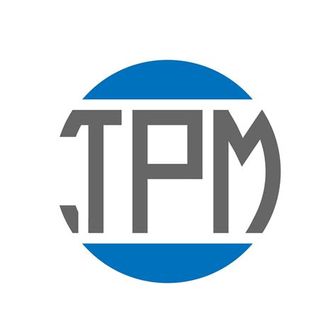 TPM letter logo design on white background. TPM creative initials circle logo concept. TPM ...