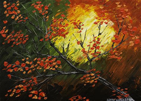 Abstract Fall Tree Paintings