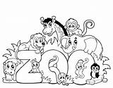 Coloring Book Zoo Sign With Animals – Online Page HiColoringcom sketch template