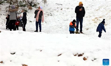 Snow scenery in Amman, Jordan - Global Times