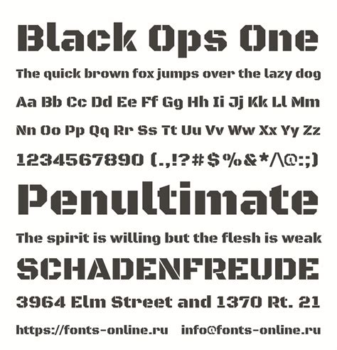 Black Ops One font