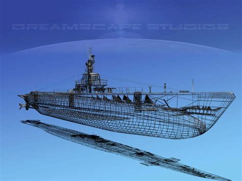 Gato Class Submarine SS228 USS Drum - 3D Model by Dreamscape Studios