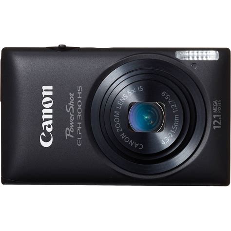 Canon Powershot 300 HS Digital ELPH Camera (Black) 5096B001 B&H