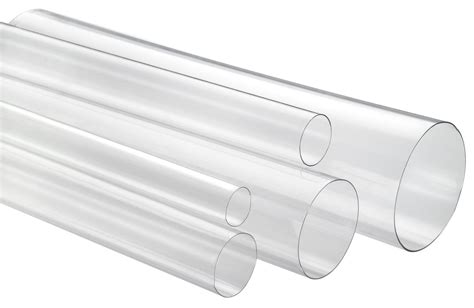 7/8" x 18" Medium Wall Round Clear Plastic Tube | VisiPak