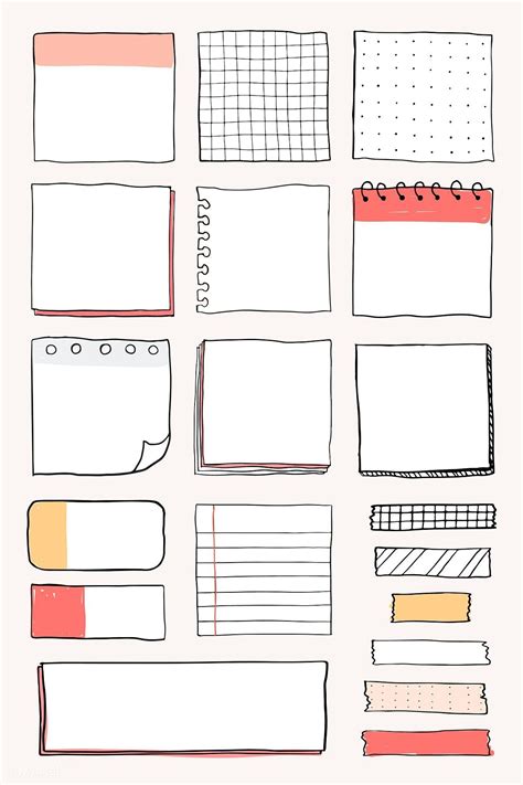 Download premium vector of Blank reminder paper notes vector set ...