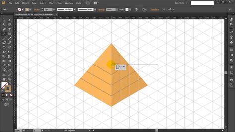 How to draw ISOMETRIC EGYPTIAN PYRAMID in Adobe Illustrator - Tutorial ...