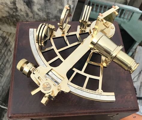 Nautical Shiny Brass 9" Navigation Sextant Astrolabe Sextant Functional ...