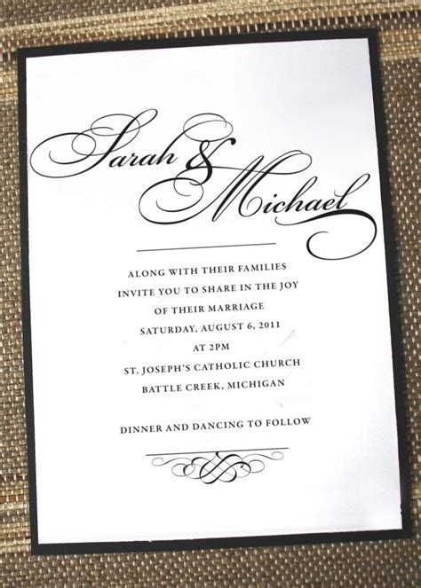 Elegant wedding invitations formal wedding invites timeless | Etsy ...