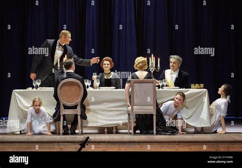 Hamburg, Germaqny. 21st May, 2014. Opera singer Florian Spiess (Raymondo) (L-R), Manule Guenther ...