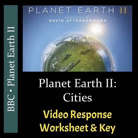 Planet Earth 2 - Episode 6: Cities - Video Response Worksheet & Key (Editable) - Amped Up Learning