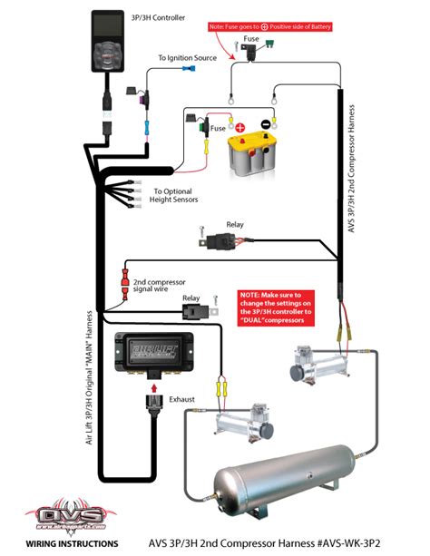 3P/3H/V2 SECOND COMPRESSOR WIRING HARNESS AIRLIFT SYSTEMS - FREE ...