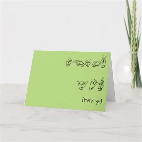 ASL Thank you Cards | Zazzle.com