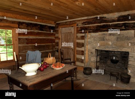 Interior of the Slave cabin Belle Meade Mansion Nashville Tennessee ...