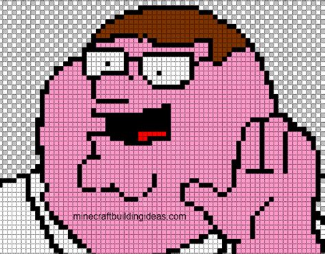 Minecraft Pixel Art Templates: Peter Griffin