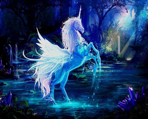 Beibehang murals living room sofa bedroom TV background fairy tale unicorn oil painting picture ...