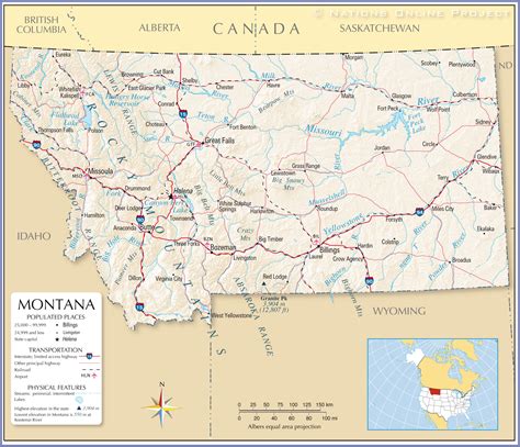 Maps: Us Map Montana