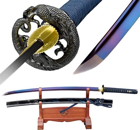 1060 high carbon cold steel hot tempering hand forged Japanese authentic Samurai sword, full ...