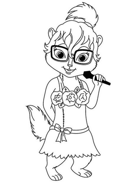 Cute Chipettes Coloring Page - Free Printable Coloring Pages for Kids