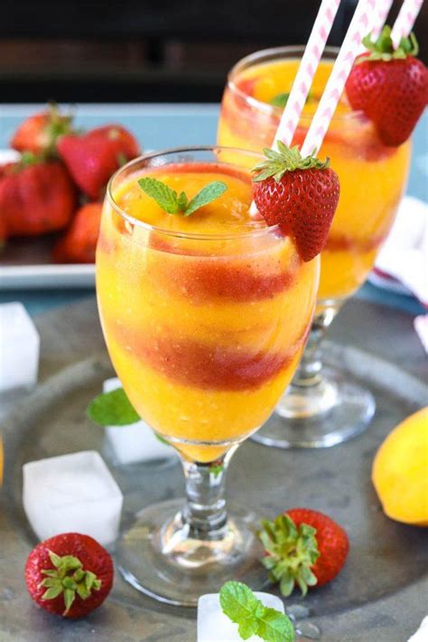 Non Alcoholic Strawberry Mango Daiquiri - Ruchiskitchen