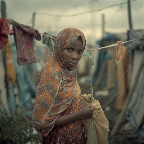 Free Photo | Hopeless refugee in refugee camp