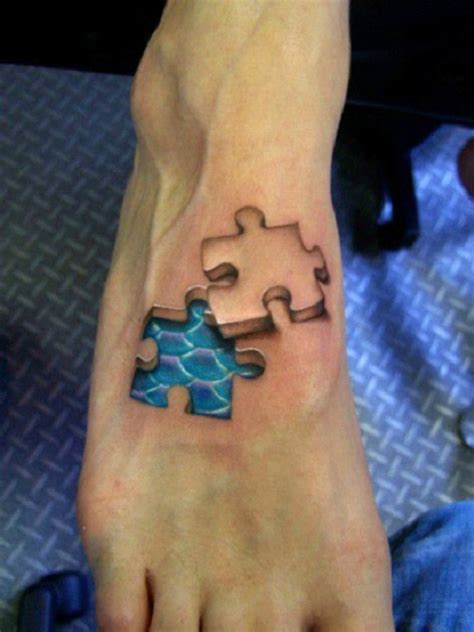 Missing Puzzle Piece-24 Most Amazing Illusion Tattoos