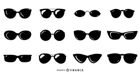 Sunglasses Silhouette Design Pack Vector Download