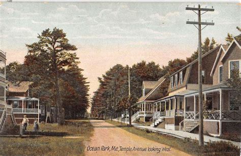 Ocean Park Maine Temple Avenue Looking West Antique Postcard K94036 - Mary L. Martin Ltd. Postcards