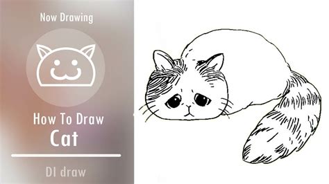 How to Draw Sad Cat - YouTube