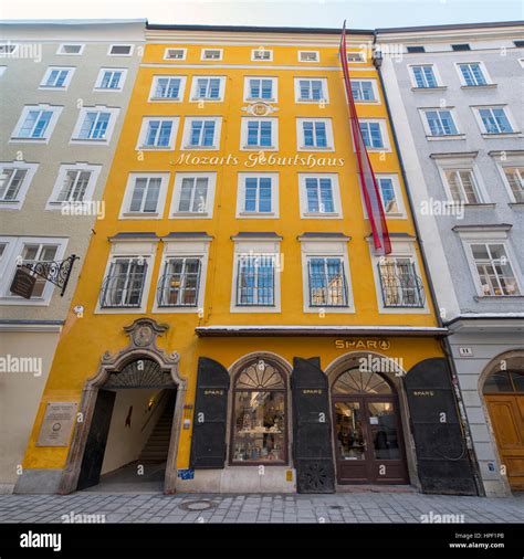 Wolfgang Amadeus Mozart Birthplace House in Salzburg, Austria Stock Photo - Alamy