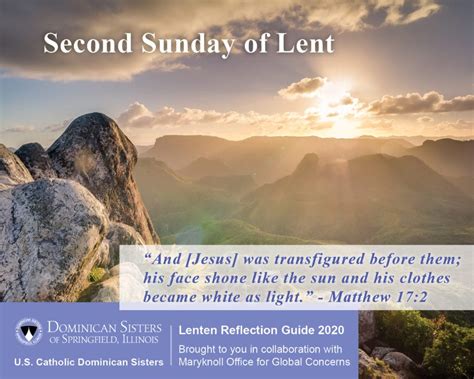 Second Sunday of Lent March 8, 2020 - Dominican Sisters of Springfield ...