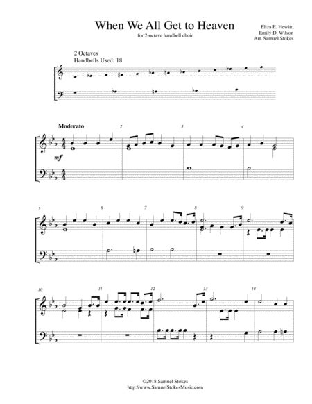 When We All Get to Heaven - for 2-octave handbell choir (arr. Samuel ...