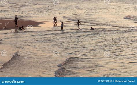 Silhouette of Children Playing on the Beach at Sunse Stock Video ...