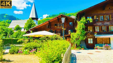 SAANEN - One of the most Beautiful Chalet villages In Switzerland | 4K ...