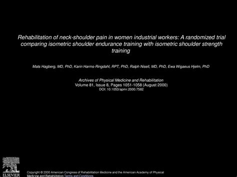 Rehabilitation of neck-shoulder pain in women industrial workers: A randomized trial comparing ...