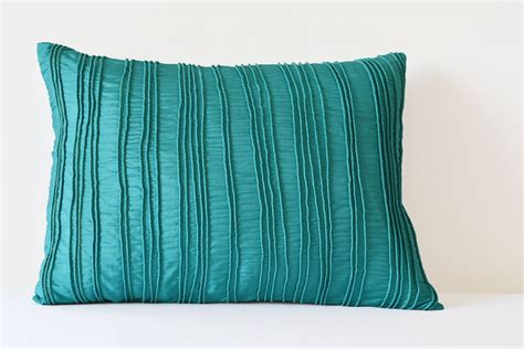 Teal Textured Cushion Cover Teal Pillow Covers With Corded - Etsy