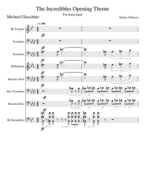 The Incredibles Opening Theme Sheet music for Trumpet (In B Flat ...