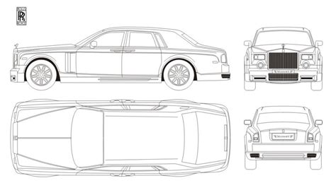 Rolls-Royce Phantom Conqueror Mansory Blueprint - Download free blueprint for 3D modeling ...