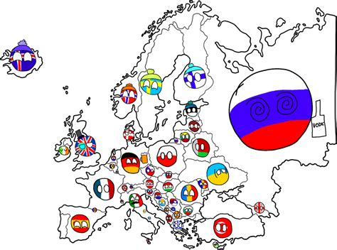 Countryballs on Europe map : r/Countryball