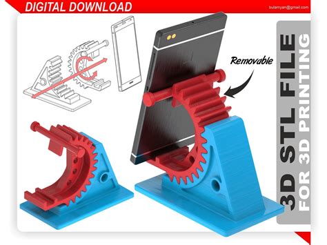 Gear phone Holder 3D model 3D printable | CGTrader