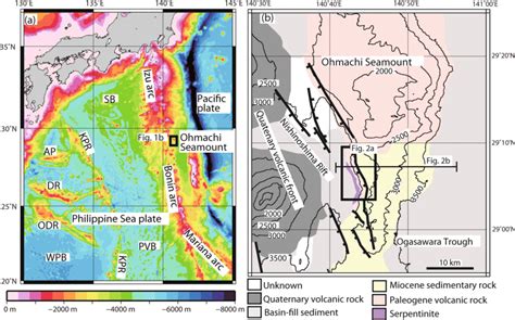 a Tectonic setting of the Philippine Sea plate, showing the location of ...