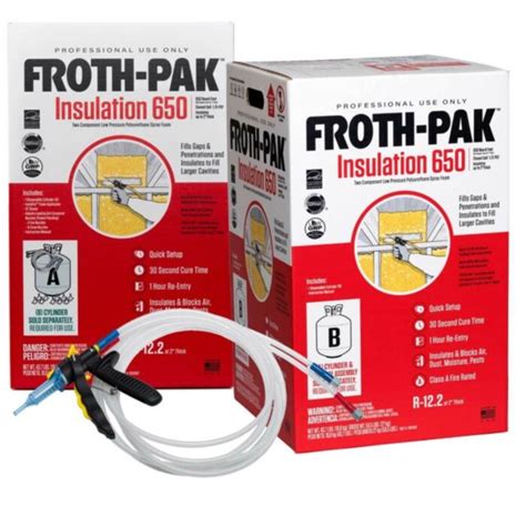 DOW Froth-Pak 650 Spray Foam Insulation Kit, Fire Rated Class A